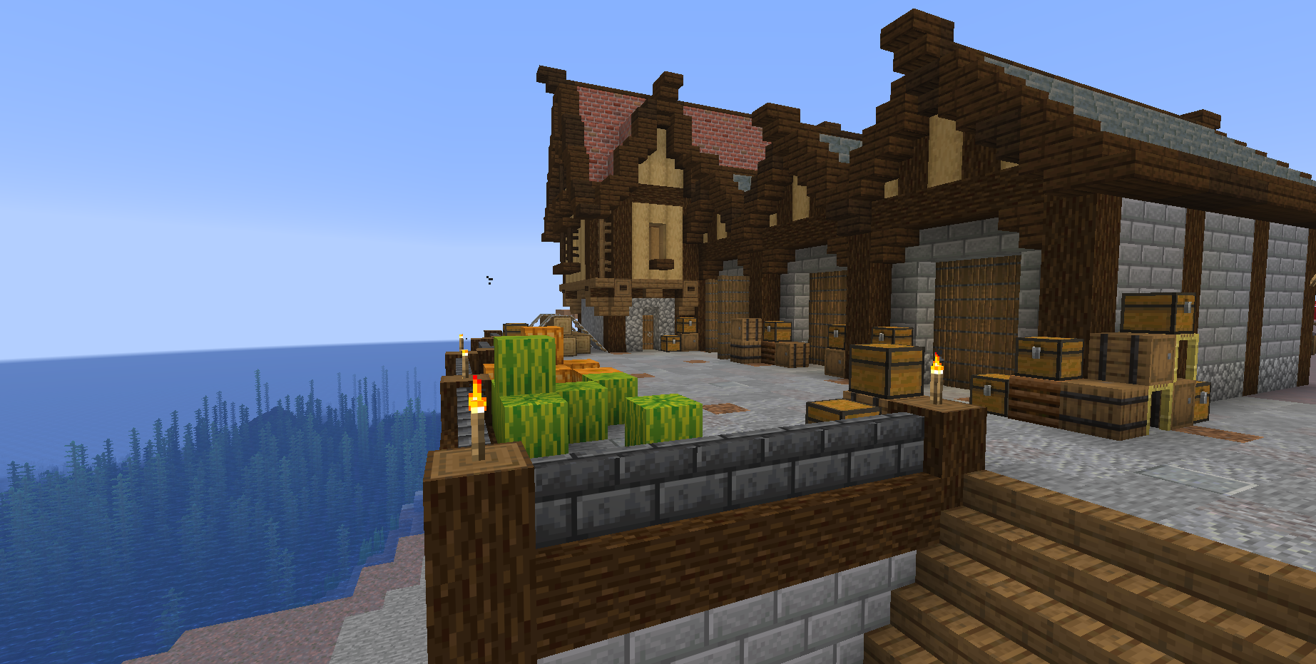 Storage warehouse by the docks