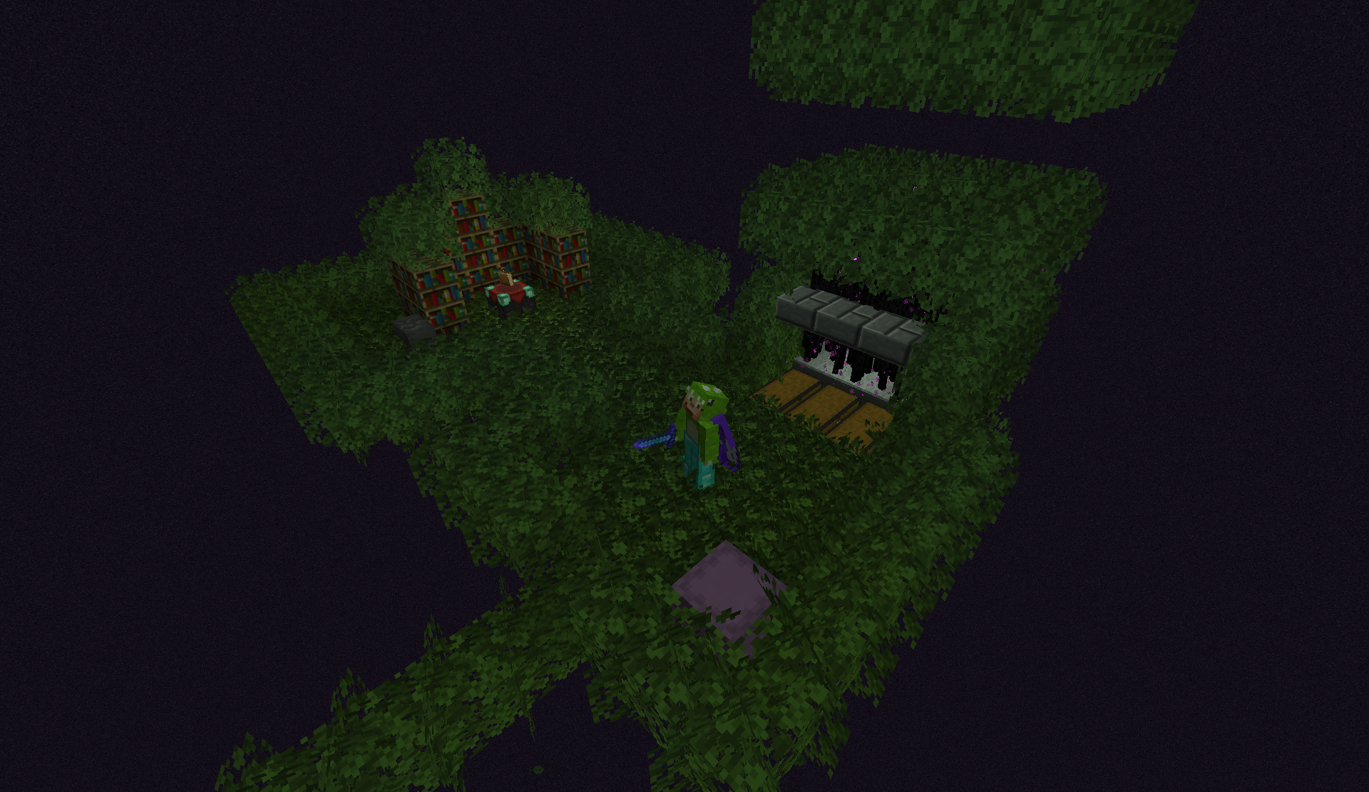 Enderman Farm with Enchanting Setup