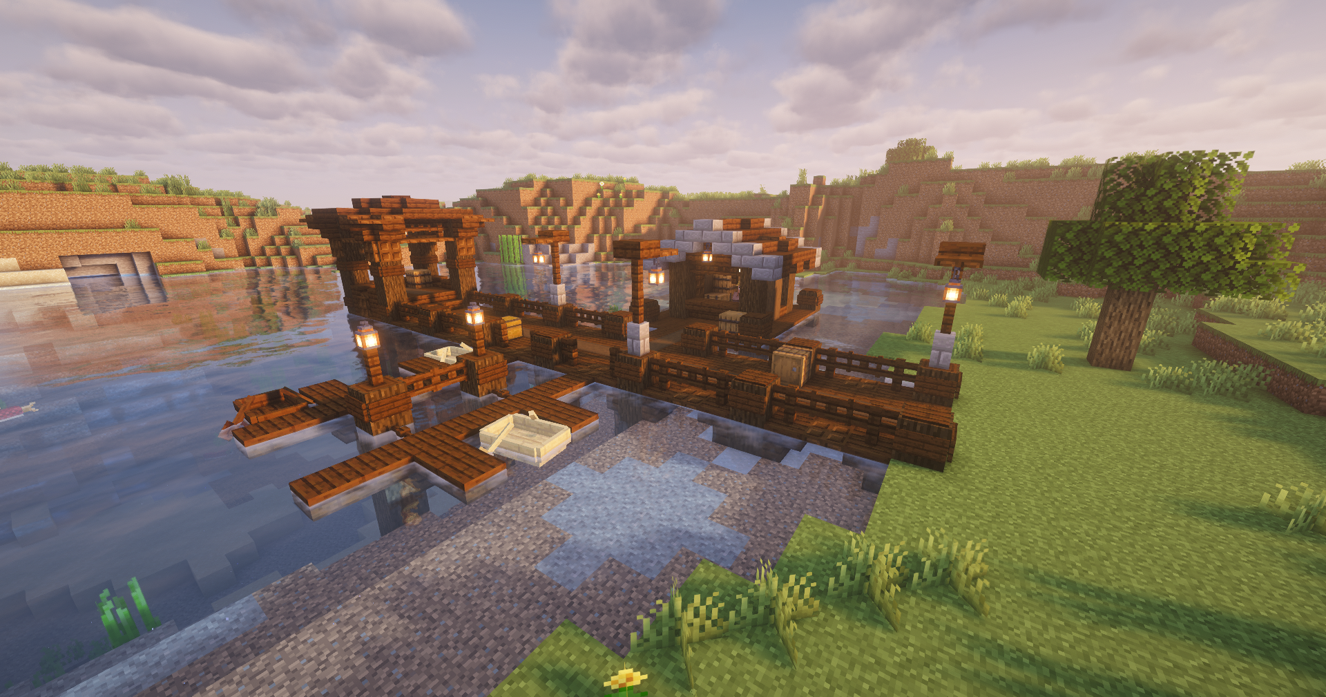 Community dock build on the Stonehaven SMP server