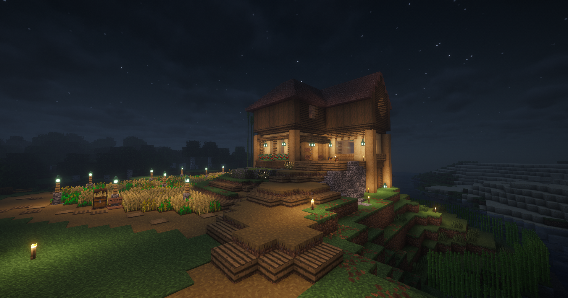 Player house at night