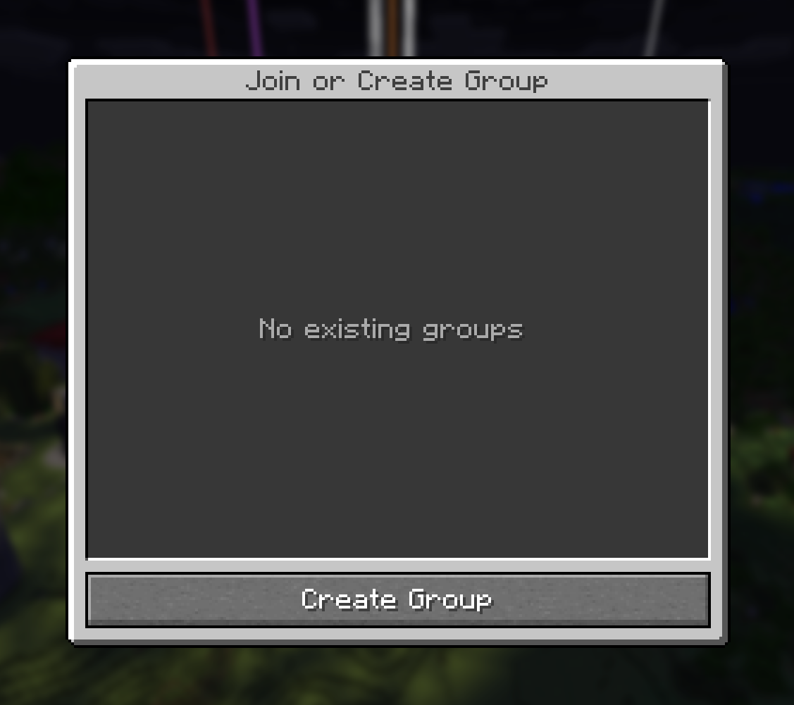 Voice Group menu in Simple Voice Chat for creating, joining, and managing voice groups